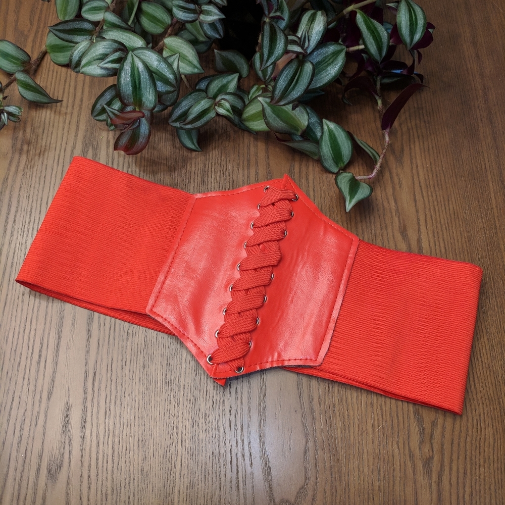 Red Corset Waist Belt